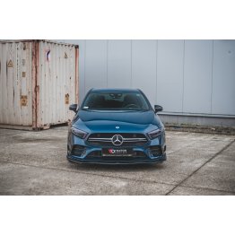 Накладка сплиттер на передний бампер на Mercedes A W177 A35 AMG